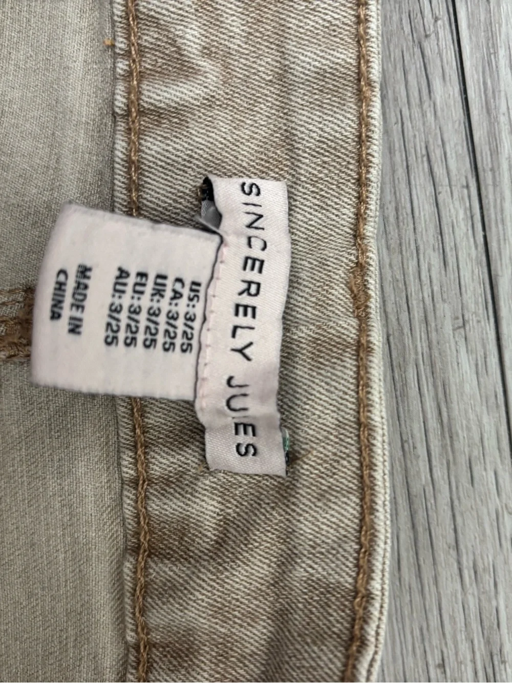 Sincerely Jules Beige Cargo Mini Skirt with Belt